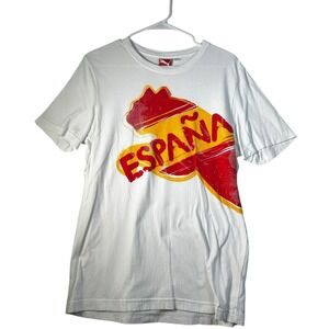 Puma Espana White Medium Crewneck T‎ Shirt Tee